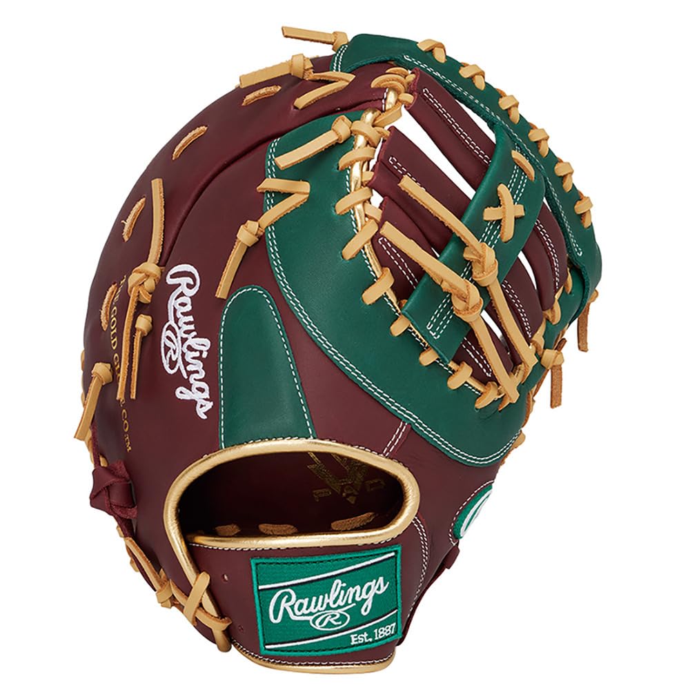 Rawlings Baseball HYPER TECH COLOR SYNC First Throw Glove, Softball, GR5FHTCM53, Base, Shelly/D Green, 11.75 inches, Right-Handed