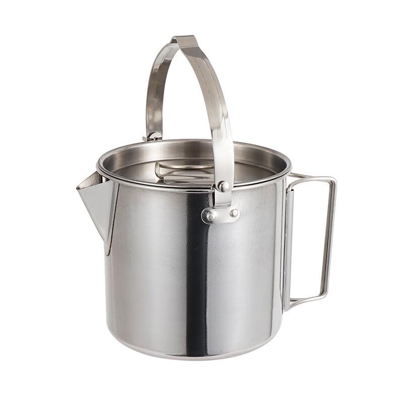 Outdoor Stainless Steel Camping Kettle 18x13 cm