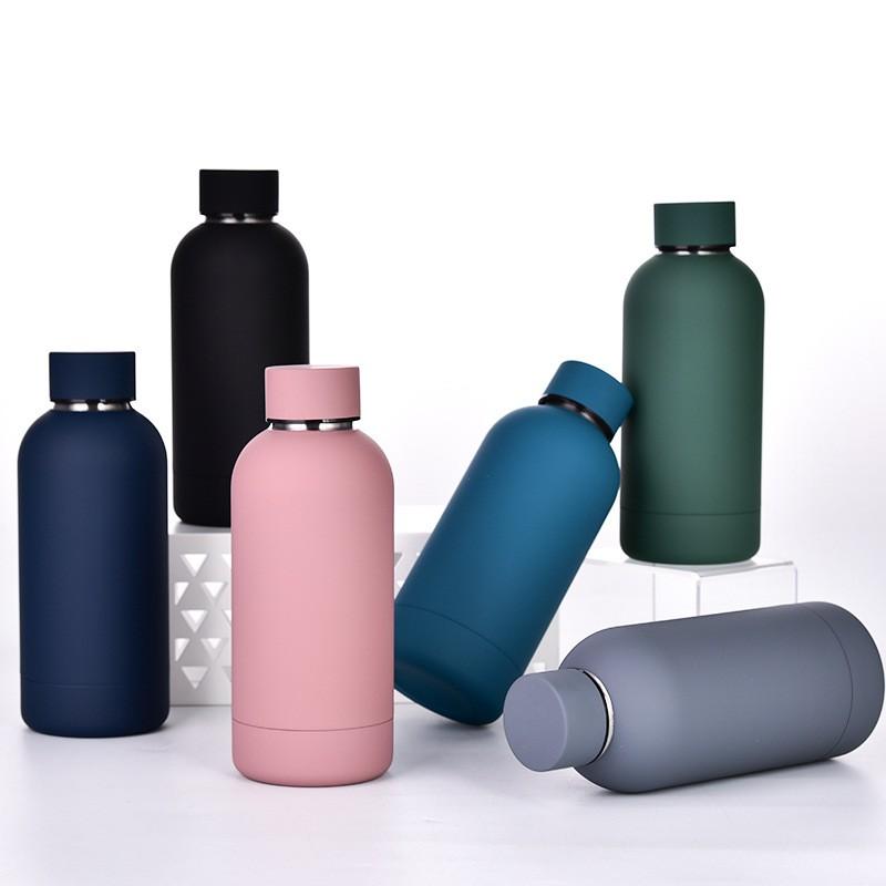 350ml Double Wall Stainless Steel Vacuum Insulated Travel Mug Mini Water Bottle Office Gym Car