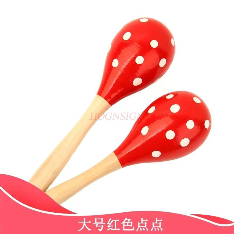 Baby Sand Hammer Early Education Music Percussion Instrument Sand Ball Children Ring Bell Red Grasping Tracking Listening