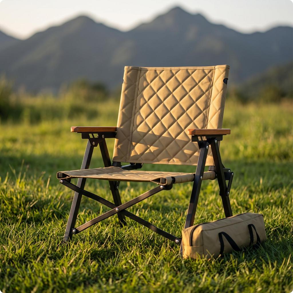 Folding Chair Padded Furniture Compact for Beach