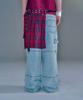 Beikeonteuakaibeu Bajess Layered Skirt Check Red Blue