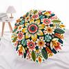 1pc Floral Mandala Automatic Folding Umbrella, 8-Rib Sturdy Canopy, Portable Travel Umbrella for Outdoor Use