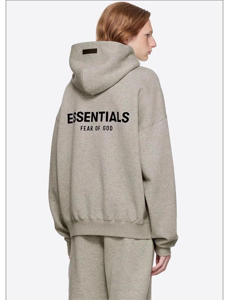 Essentials SS22 Flocked Print Fleece Hoodie