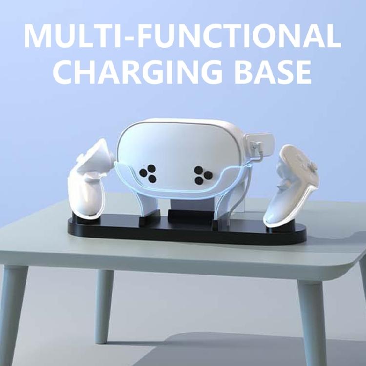 Type C Charging Dock Base Controller Charger Holder Station Nonslip Large Base for MQ 3S/3 VR Glasses White