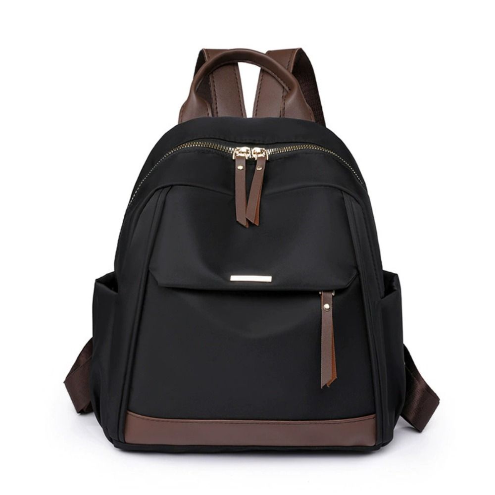 Zipper Women Backpack Large Capacity Oxford Shoulder Bag Casual Nylon Backpack Women чёрный 1245₽