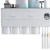 Wall Mounted Toothbrush Holder Multi Function Magnetic Absorption Bathroom Storage Rack with Drawer Toothpaste