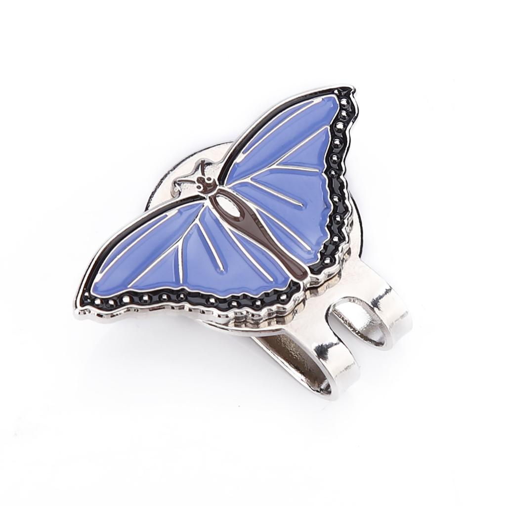 Durable Stainless Steel Golf Hat Cap Clip with Magnetic Ball Marker Accessory Butterfly