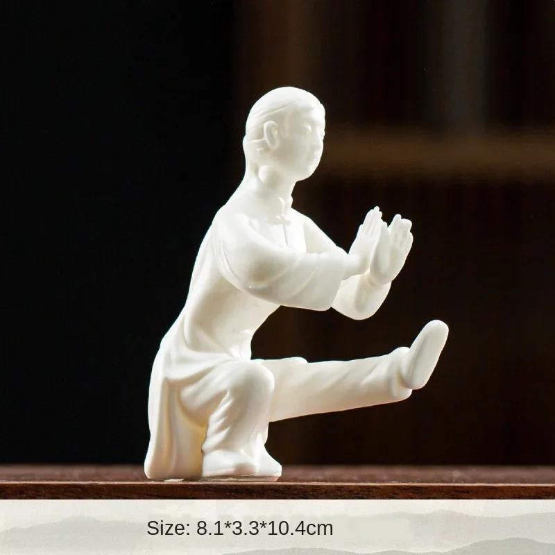 

Chinese Zen Dehua Ceramic Whiteware Ornament Creative Home Desktop Personalized Ceramic Decorations Furnishings Mini Tea Set