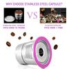 Coffee Capsule Funnel Stainless Steel Coffee Capsules Coffee Filters Cup Coffee Capsule Coffer Set for Keurig 2.0 1.0 Mini Plus