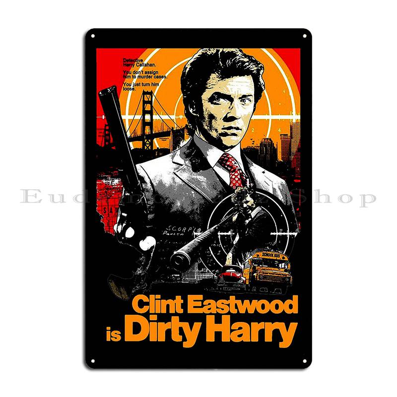 Harry Clint Eastwood Metal Signs Vintage Designing Custom Wall Decor Printing Tin Sign Poster