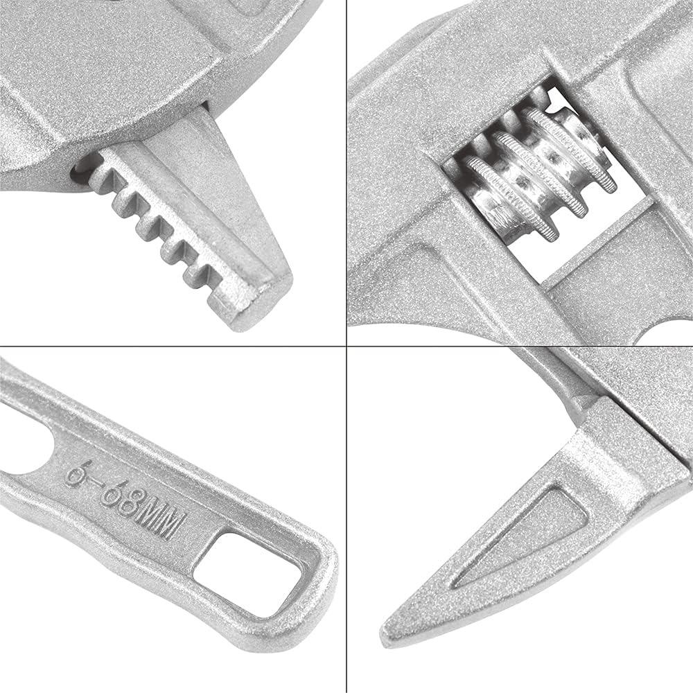 6-68mm Open End Wrench Aluminium Alloy Adjustable Wrench Spanner Water Pipe Plumber Repair Tool Key Spanner Hand Tool