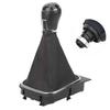 PU Leather Gear Shift Knob with Dustproof Cover Boot 6 Vitesses