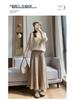 2025 Autumn/Winter High-Waisted Knit Pleated A-Line Skirt: Korean Style, Versatile, Casual, and Elegant.