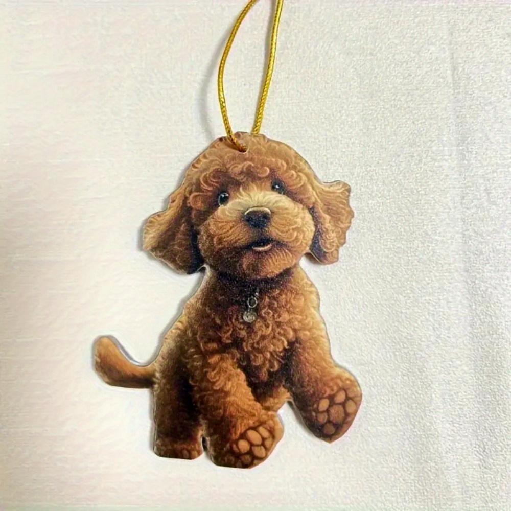 Ciondolo 2D orsetto cane per specchietti auto e portachiavi. Un accessorio creativo per le vacanze.