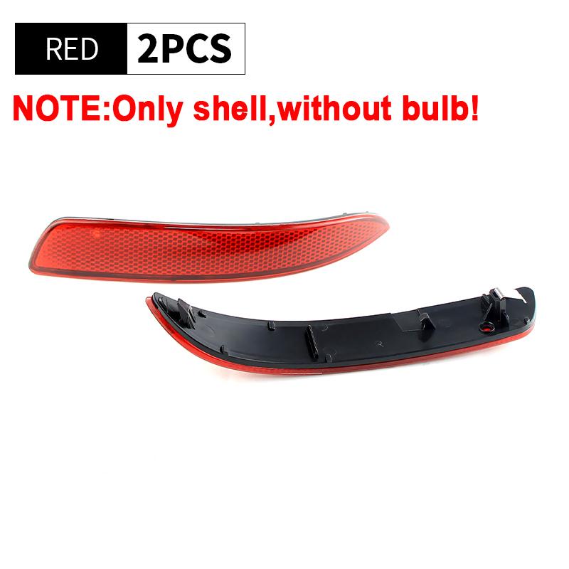 2PCS For BMW E70 X5 2007 2008 2009 2010 Smoked/RED Rear Bumper Reflector Brake Light shell cover housing without bulb Red Lens No Light