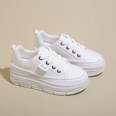 W1 neue Brettschuhe einfarbig 22 Herbst Trend dicke Sohle innen erhöht abriebfest Freizeitschuhe Studentenschuhe