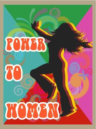 

Power To Women Vintage Retro Metal SignAluminum 20x30cm（7.8x11.8inch）