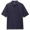 G+ Herren 3A Antibakterielles Leinenmischgewebe Locker geschnittenes Kurzarm-Poloshirt