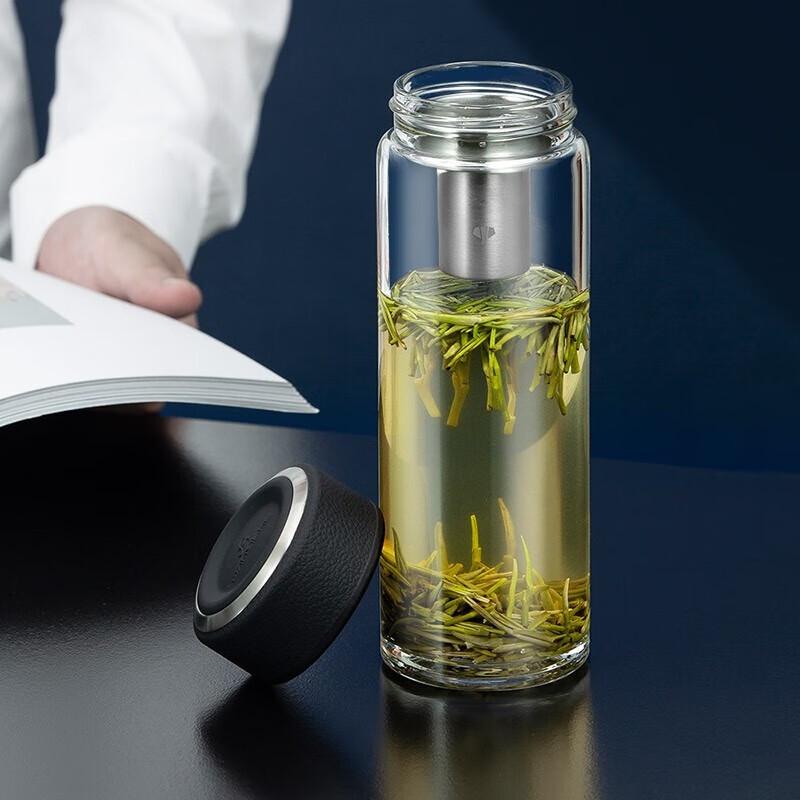 Wanxiang Single-Layer Heat-Resistant Glass Cup with Tea Infuser