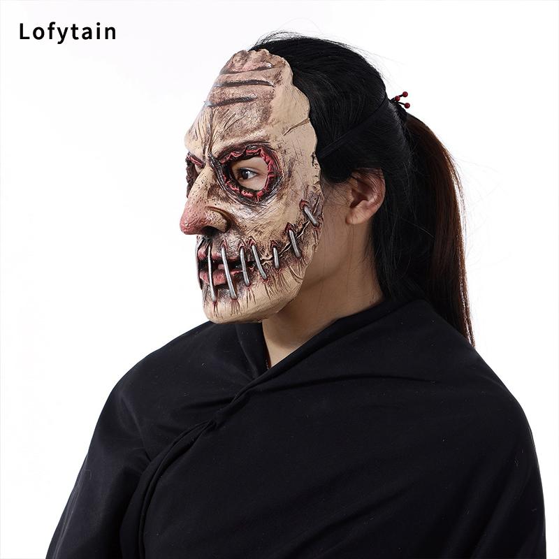 Halloween Terror Big Mouth Nails Mask Latex Evil Demon Cosplay Costumes Headgear Helmet Carnival Party Horror Blood Creepy Props