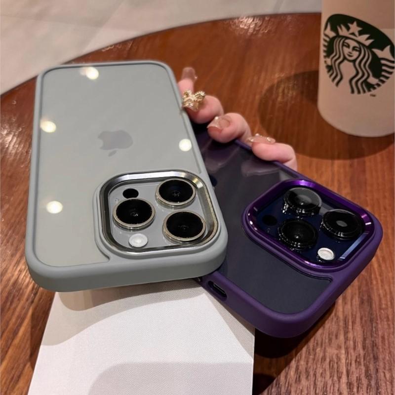 iPhone 16 15 14 Plus 13 12 Mini 11 Pro Max X XR XS İçin Lüks Darbeye Dayanıklı Şeffaf Kılıf Yumuşak Tamponlu Sert Akrilik Hibrit Kalkan Kapağı