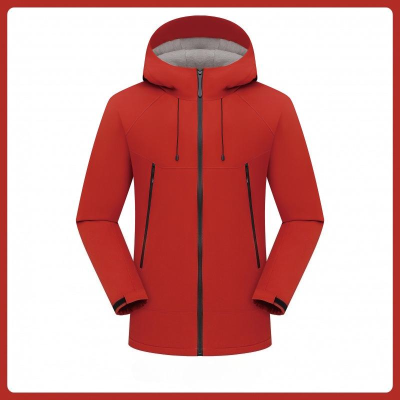 Sports Outdoor Jacket Men's Thickened Hooded Velvet Jacket Couple Jacket Sports Casual