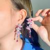 S925 Silver Butterfly & Zircon Dangle Earrings