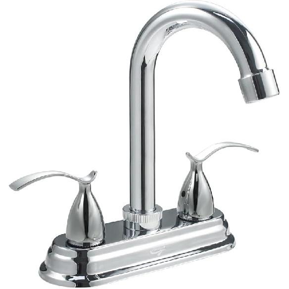 2 Handle Bathroom Faucet,4 Inch Centerset Bathroom Sink Faucet Brass Body,3 Hole Bathroom Faucet Brushed Nickel,Modern Bathroom Basin Faucet with Chrome