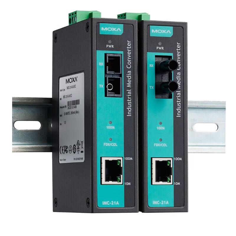 

Промисловий 10/100BaseT серії MOXA IMC-21A(Х) до медіаконвертера 100BaseFX