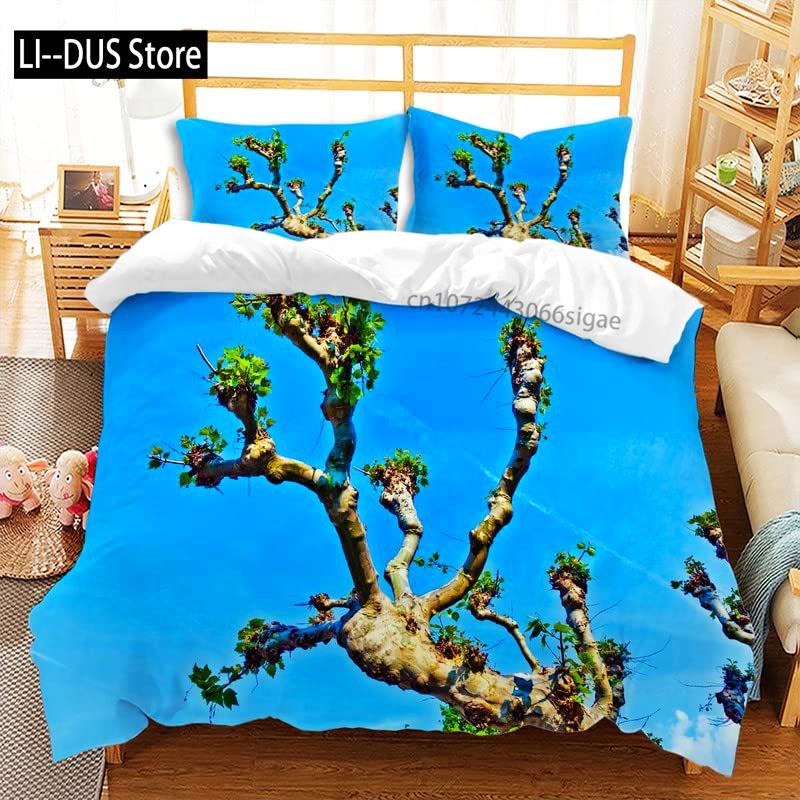 Sunset Palm Trees Duvet Cover Set 3Pcs Bedding Sets Quilt Cover With 2 Pillow Shams Full Queen King Size For Women Girl Teens