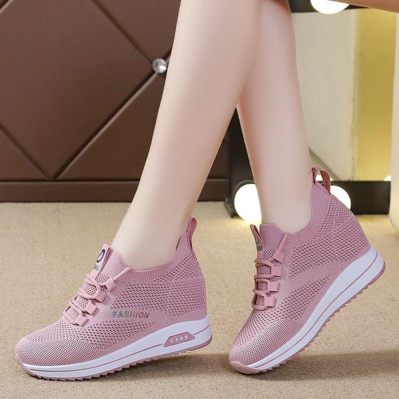 Fashion Women Platform Shoes Spring Breathable Casual Shoes Woman Fashion Sneakers Height Increasing Vulcanize Shoes