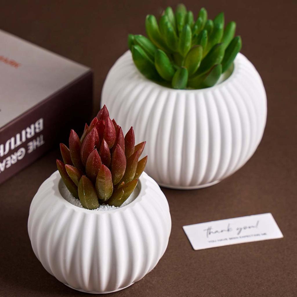 Round Stripe Candle Cup Silicone Mold DIY Home Table Decor Candlestick Crafts Making Plaster Resin Vase Storage Box Clay Molds