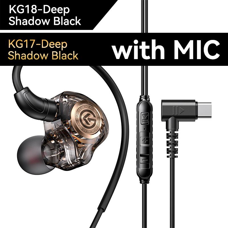 L-Shaped Plug Gaming Earphones Surround Sound Type C&3.5mm In Ear Headphones Noise Reduction Earbuds Sports Headsets for Samsung