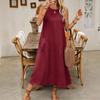 Women's Sleeveless Long Dress Casual Crew Neck Maxi Dress Summer Beach Vacation Shift Sundress
