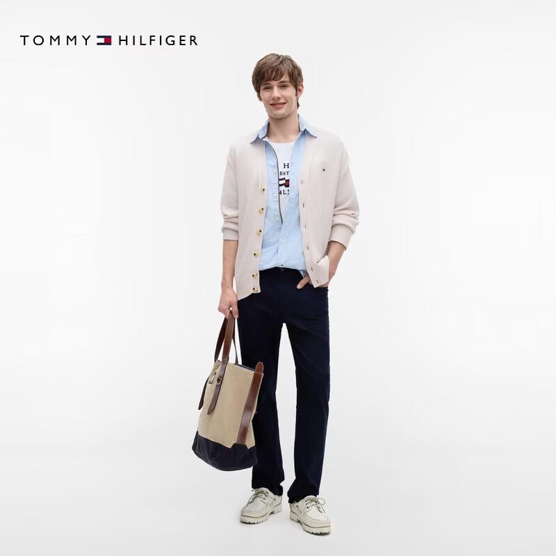 Tommy Hilfiger Unisex Loose Knit V-Neck Cardigan Sweater