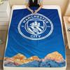 Man City Printed Flannel Blanket, soft throw for bedroom sofa, washable, fan merchandise, great gift.