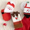 4 Pairs Warm Soft Coral Velvets Christmas Slippers Socks for Indoor Use Festival Cartoon Fuzzy Sleeping Floor Socks