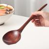 1Pc Big Wooden Spoon Long Handle Cooking Spoon Ladle Japanese Ramen Soup Spoon Large Dinner Serving Spoon Wood Kitchen Tableware