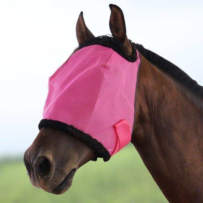 Anti Mosquito Horse Anti Fly Mesh Mask Ear Masks Protector Flying Mask Horse Riding Equestrian Equipment