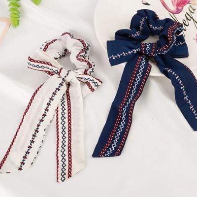Women's Ethnic Embroidery Gopchang Band Scrunchie Hair Band
