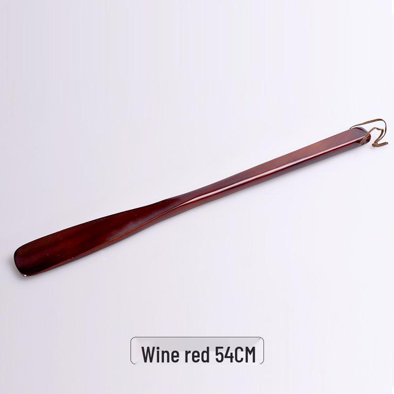 Exquisite Lotus Wood Shoehorn: 2 Colors, 3 Sizes, Durable Wooden Handle.