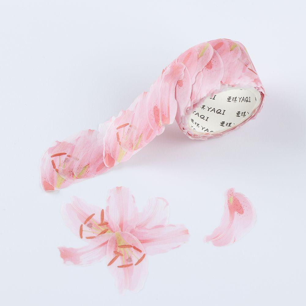 200PCS Adhesive Sticker Stylish Sticky Paper Flower Petals Tape Scrapbooking Masking Tape