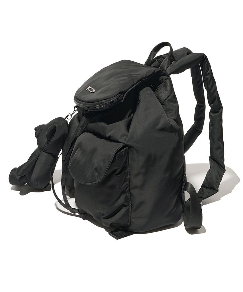Physical Department Bear Keyring Padded Backpack_Black