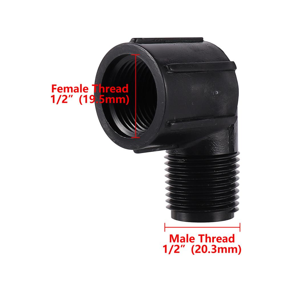 PVC Water Supply Pipe 1/2" 3/4" Female Thread Elbow Connector 90 Degree Plastic Right Angle Elbow Adapter Aquarium Joint Fitting