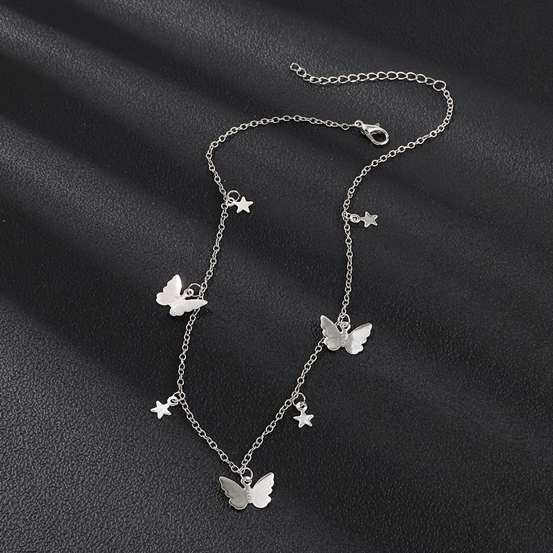 Korean Style Butterfly & Star Necklace for Women