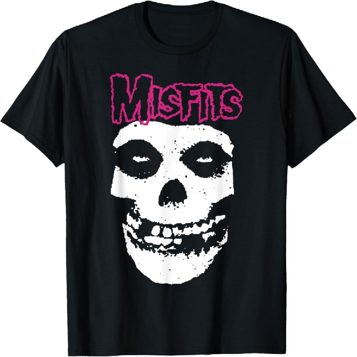 Misfits – Pink Logo Skull T-Shirt S
