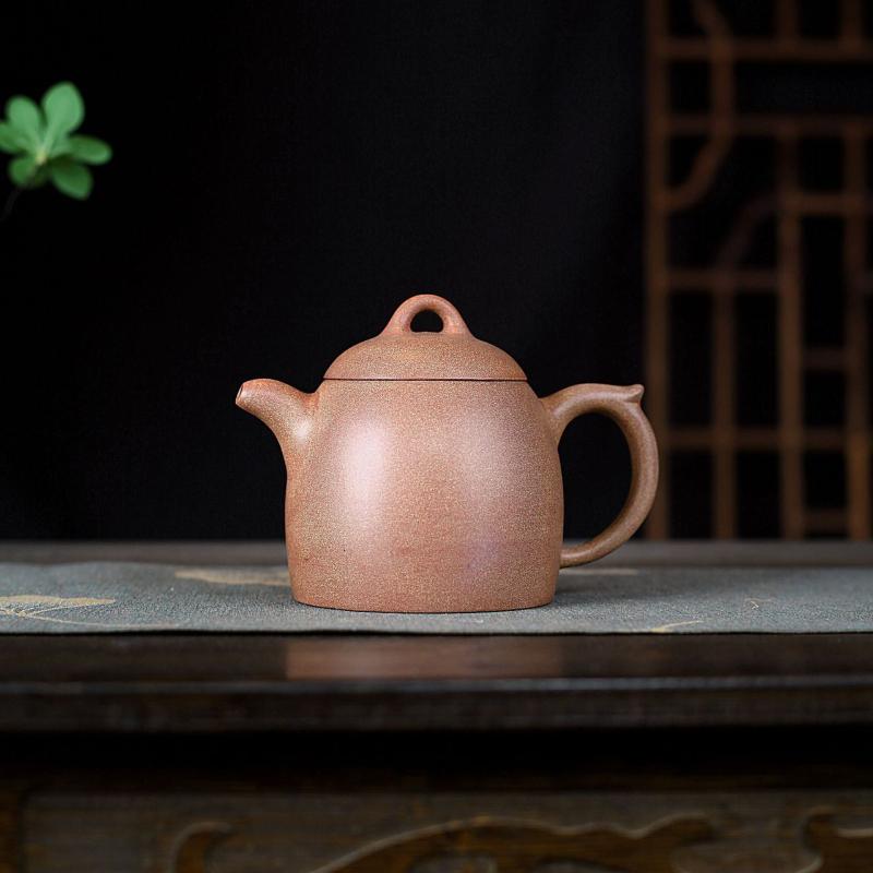 

330ml Creative Yixing Purple Clay Teapots Handmade Qin Quan Pot Raw Ore Peach Flower Mud Kettle With Filter Zisha Tea Set Craft