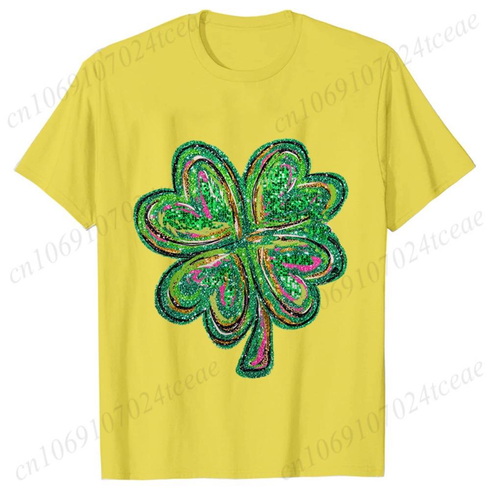 Day Shamrock Women T-Shirts Fashion Lucky Graphic Y2k Tops Hip Hop Streetwear Casual Harajuku Female Clothing