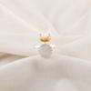 Round Selenite Stone 925 Silver Handcrafted Wife Gift Eternity Promise Boho Ring RR-58-45